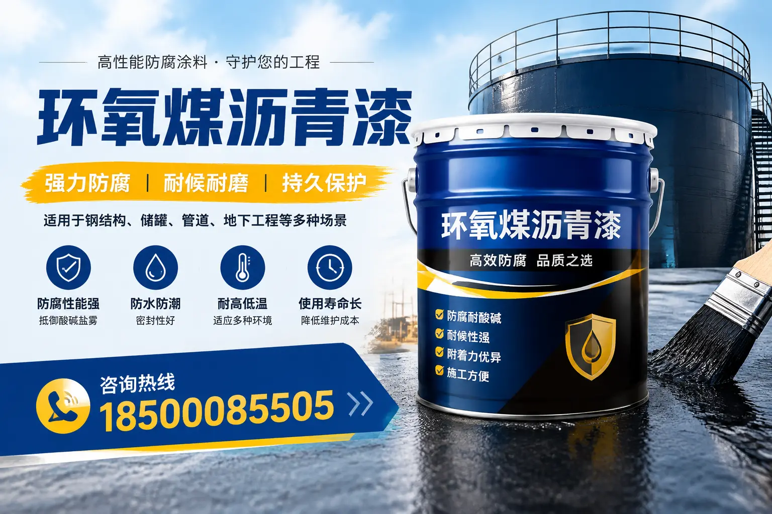 环氧煤沥青漆在工业中的应用，东方企业的选择
